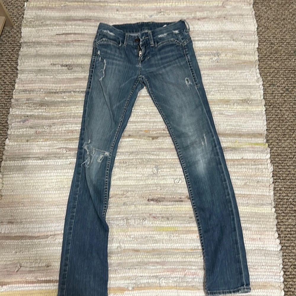 Worn out, distressed jeans!